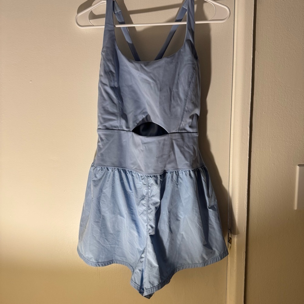 FP Movement by Free People Righteous Runsie Performance Romper Skyline Blue L - Picture 5 of 10